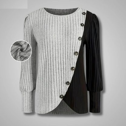 Kaia | Elegáns Hosszú Ujjú Kötött Blúz