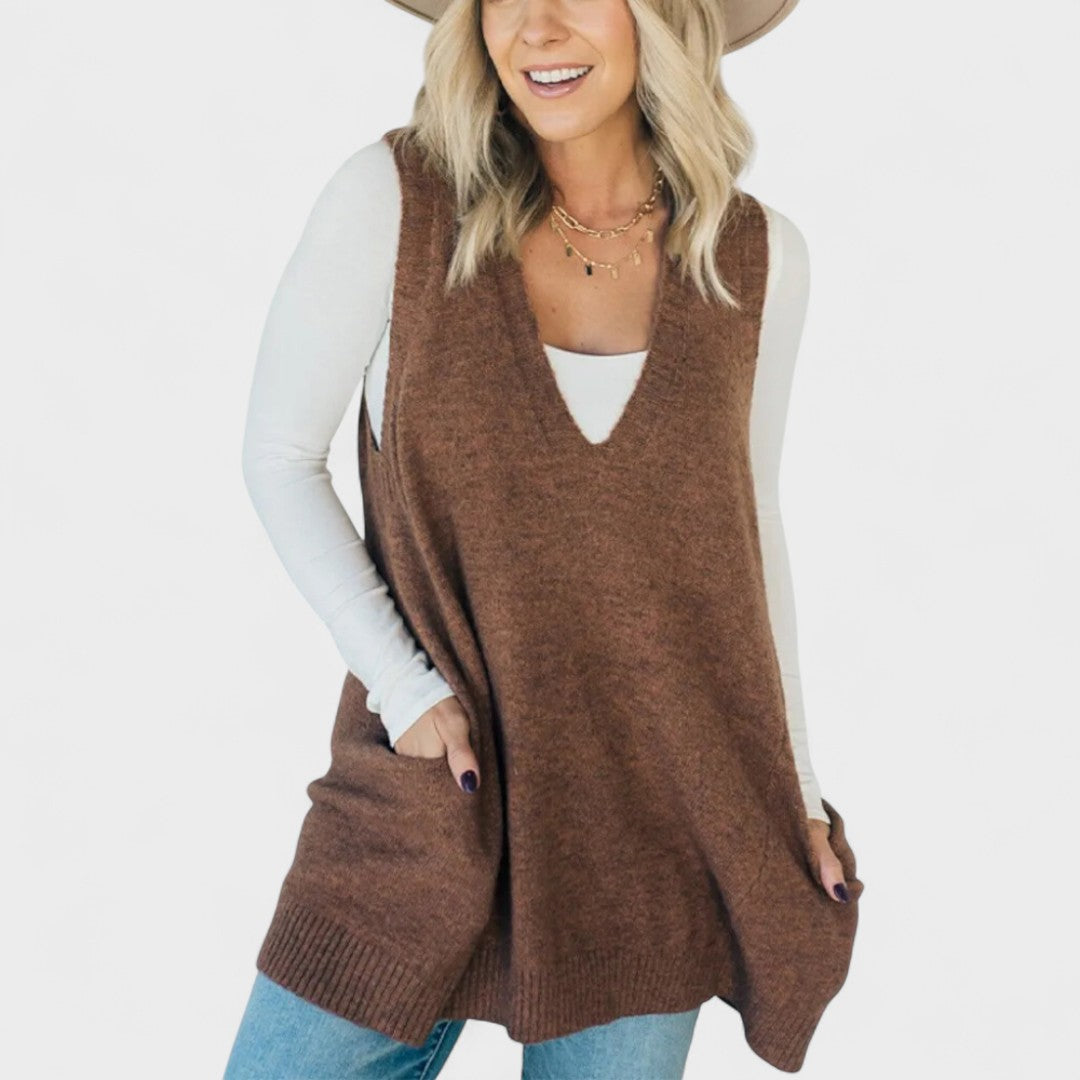 Dorka – Kényelmes kötött pulóver mellény