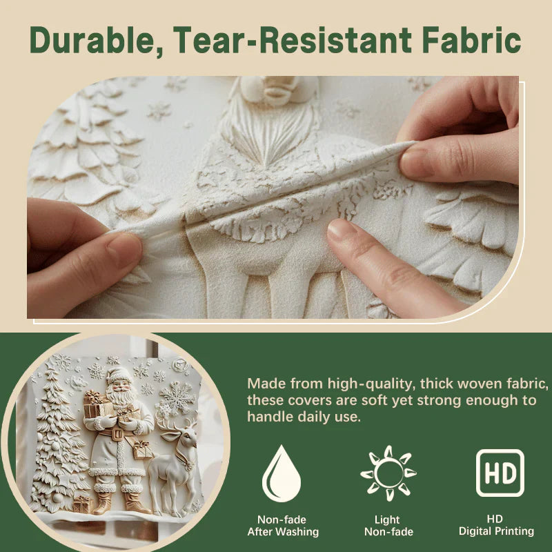 🎄Karácsonyi Dekoratív 3D Párnahuzatok (4 darabos szett)