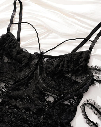 Camille™ | Nagy méretű csipkés body